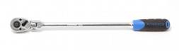 Трещотка реверсивная удлиненная шарнирная с резиновой ручкой 1/4L-300мм (72зуб.) Forsage F-802218L 15795