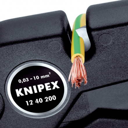 Стриппер самонастраивающийся KNIPEX 0.03-10мм² 200мм 1240200