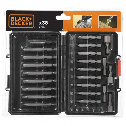 Набор бит BLACK+DECKER 38шт. A7202-XJ