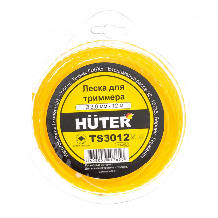 Леска для триммера Huter TS3012 12м*3мм 71/2/3