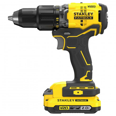 Дрель-шуруповерт ударный бесщёточный аккумуляторный Stanley &quot;FATMAX&quot; SFMCD715D2K-QW