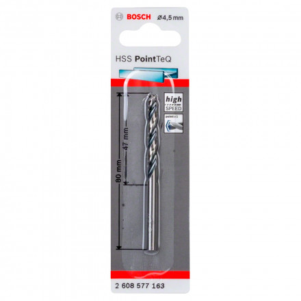 Сверло по металлу PointTec Bosch 4.5х80мм 2608577163