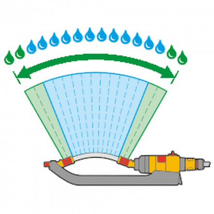 Дождеватель/ороситель HoZelock Aquasave Pro спринклерный прямоугольный 220м²