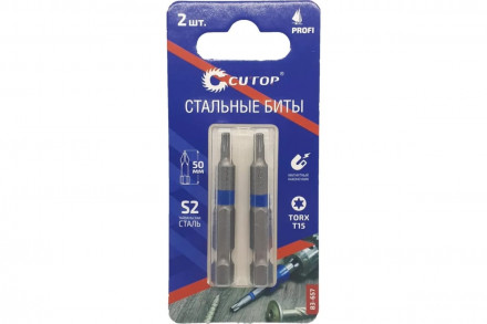 Бита Cutop Profi TORX T15х50мм 2шт. 83-657