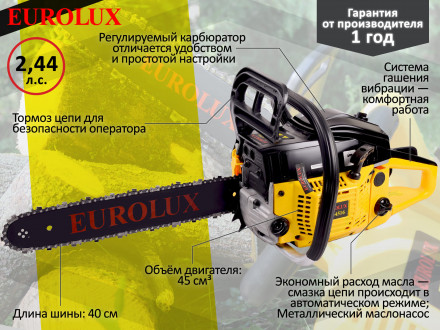 Бензопила Eurolux GS-4516