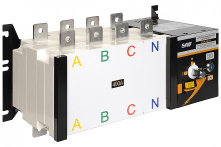 Реверсивный рубильник АВР (устройство автоматического ввода резерва) SHIQ5-400 4P