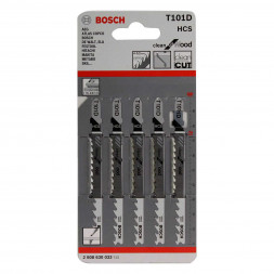 Набор пилок для лобзика Bosch T101D 5шт. 2608630032