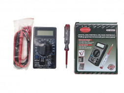 Набор диагностический для электрика (цифровой мультиметр, индикаторная отвертка) ROCKFORCE RF-88463 29608