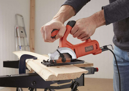 Мини циркулярная пила BLACK+DECKER 400Вт 85мм BES510-QS